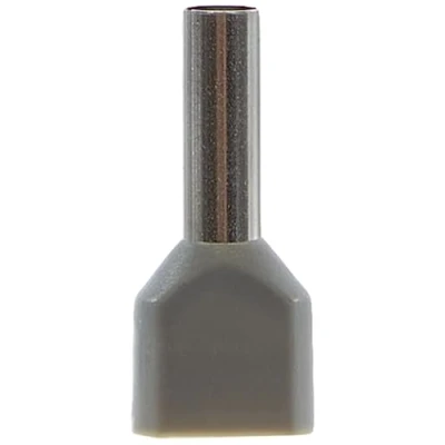 Image of SeKi 14223 Twin Wire End Ferrules 2 x 4.0 mm², Grey, Pack of 100, Gray, 4,0mm²