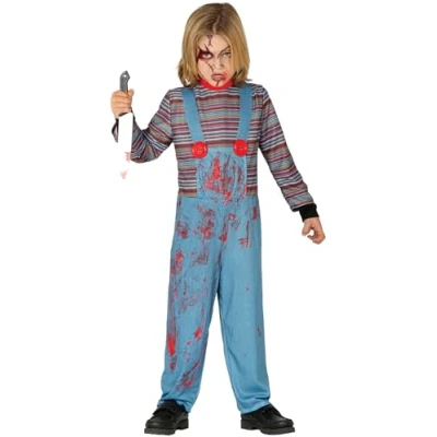 Image of FIESTAS GUIRCA Killer Doll Children&#039;s Costume for Halloween Age 7 9 Years
