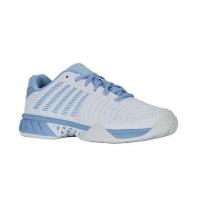 Image of K Swiss Women&#039;s Express Light 3 Tennis Shoe, White Dutch Canal Green, 8 UK