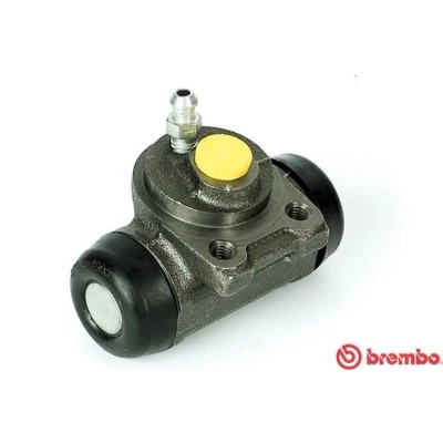 Image of 440292 Brake Cylinder BREMBO A 12 256 19,05mm Cast Iron 10 x 1 PEUGEOT: 106 I Hatchback, 206 II Hatchback