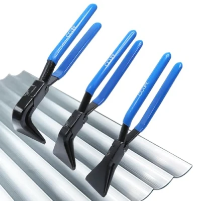 Image of CCLIFE 3 Pcs Metal Seaming and Bending Tool Set Edge Setter Folding Pliers Straight 45 90 Degree