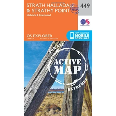 Image of Explorer Active 449 Strath Halladale &amp; Strathy Point Map With Digital Version