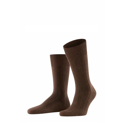 Image of FALKE Men&#039;s Lhasa Rib M SO Wool Cashmere Plain 1 Pair Socks, Brown (Brown 5930) new eco friendly, 11.5 14