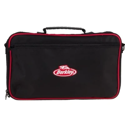 Image of Berkley Jar Bait Folder, 16 Jars Not Included, Black and Red, Fishing Storage Soft Tackle Bag, Accessories Container for Anglers