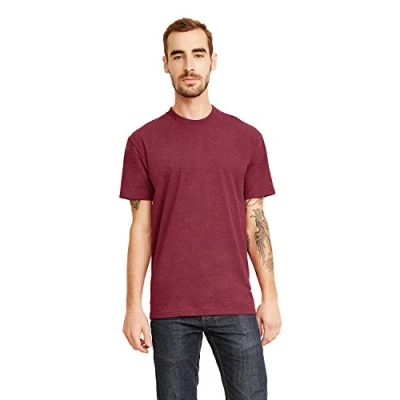 Image of Next Level 6410 Men&#039;s Sueded Crew Heather Maroon M