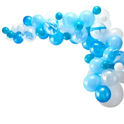 Image of Ginger Ray Blue DIY Balloon Arch Kit Party Decorations 70 Assorted Pack