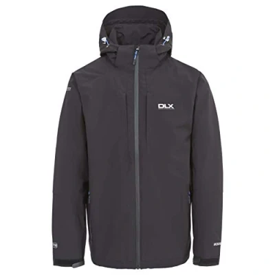 Image of Trespass Men&#039;s Kumar Waterproof Jacket with Removable Hood and Underarm Ventilation, Electric Blue, 2X Large