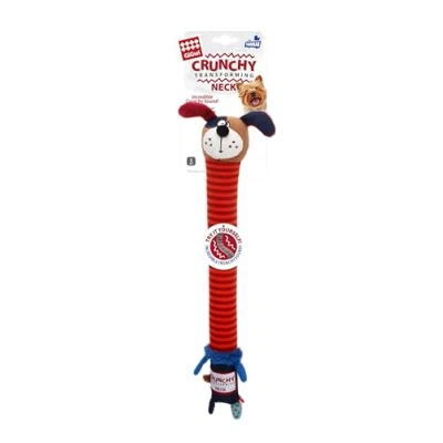 Image of GiGwi Crunchy Transforming Neck Plush Friends Dog Toy with Squeaker Interactive Tug of war