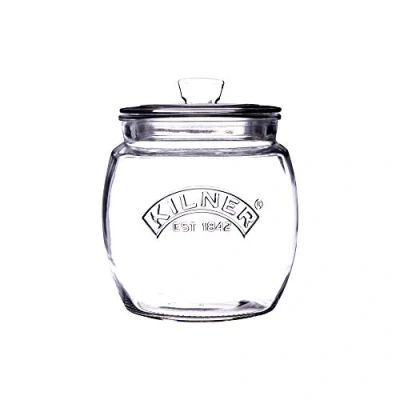 Image of Kilner Universal Jar Push Top Lid 0.85 Litre Glass Food Container with Silicone Seal Airtight Kitchen Storage for Tea Coffee Sugar and Pantry Essentials