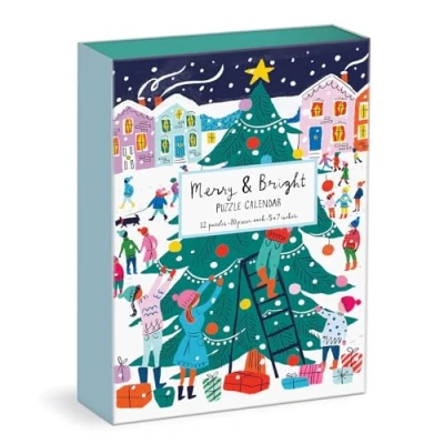 Image of Louise Cunningham Merry and Bright 12 Days of Christmas Advent Puzzle Calendar