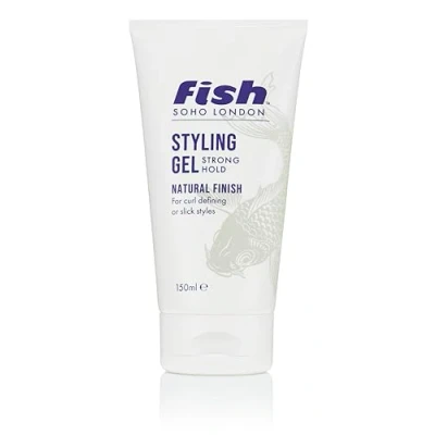 Image of Fish Original Memory Flexible Hair Gel, Mens Styling Product Suitable for Short &amp; Medium Length Hair. Stylist Barber Used