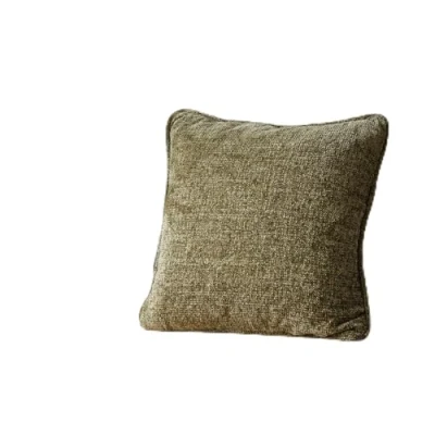 Image of Catherine Lansfield Wilson Plain Chenille 130x170cm Blanket Throw Olive Green
