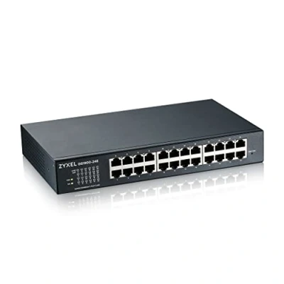 Image of Zyxel 24 Gigabit Switch Ports Smart Management Rack/Table &amp; Fanless Mounting VLAN, IGMP, QoS [GS1900 24E]