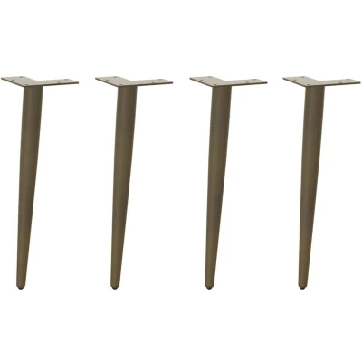 Image of vidaXL Coffee Table Legs Conical Shape 4 pcs Natural Steel 30 31 cm