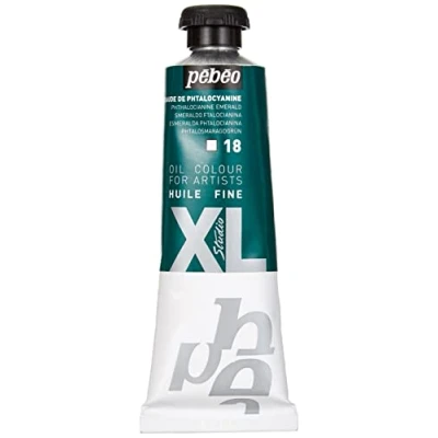 Image of Pebeo Pébéo Fine Oil XL 37 ml Green Paint Phthalocyanine Emerald