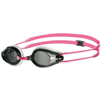 Image of arena Tracks Unisex Adult Race Swimming Goggles, Standard Pool Goggles with Anti Fog Lenses, UV Protection, 4 Interchangeable Nose Bridges, Silicone Seals