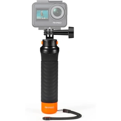 Image of AKASO Waterproof Floating Hand Grip Compatible Action Cameras EK7000/Brave 4/Brave 7 LE/Brave 7/Gogro Hero12/11/10/ 9/Max/DJI Osmo Action, Handle Mount Accessories for Water Sports