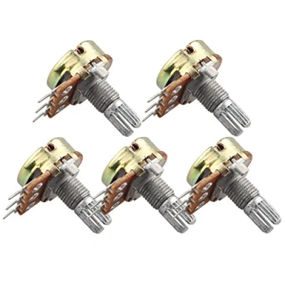 Image of HALJIA 5pcs Potentiometer 10K OHM Compatible with Arduino Raspberry Pi and Other Projects Knurled Shaft