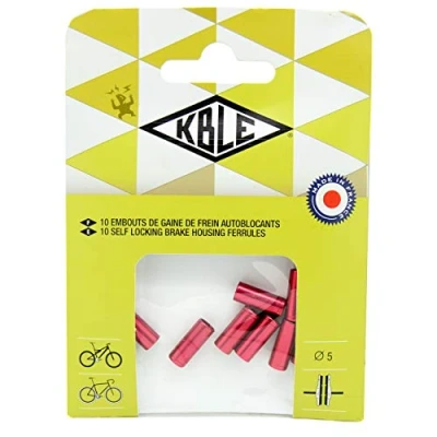Image of Transfil Brake Outer Ferrule 5mm, Red, Pack of 10