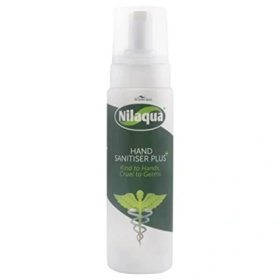Image of Nilaqua Foaming Hand Sanitiser, Alcohol Free and Fragrance Free, Kind To Hands Non Drying 200ml
