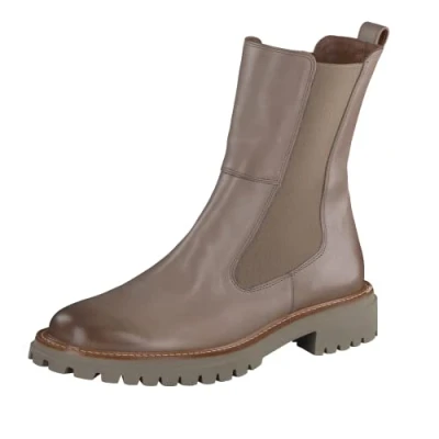 Image of Paul Green Women Ankle Boots 9836, Ladies Chelsea Width: Regular (WMS),Low Boots,Half Boots,Bootie,high,Beige Braun (Black),38.5 EU / 5.5 UK