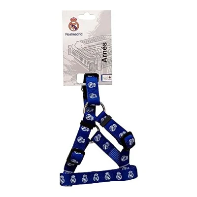 Image of Real Madrid CF Dog Harness, Large, Polyester, Blue, Official Product (CyP Brands)