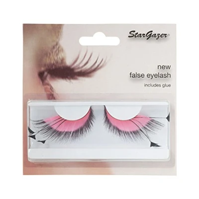 Image of Stargazer Feather Eye Lashes style 68, synthetic lash pair includes glue.