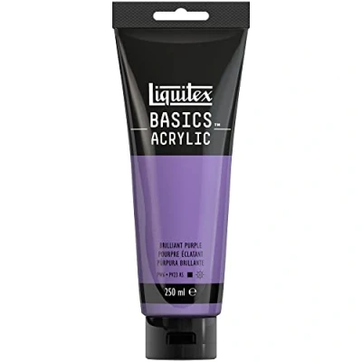 Image of LIQUITEX Basics Acrylic Paint, Brilliant Purple, 250 ml Tube