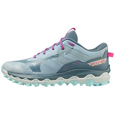 Image of Mizuno Unisex Wave Mujin 9 Trail Running Shoe, Forget Me Not/Nimbus Cloud/807 C, 8.5 UK