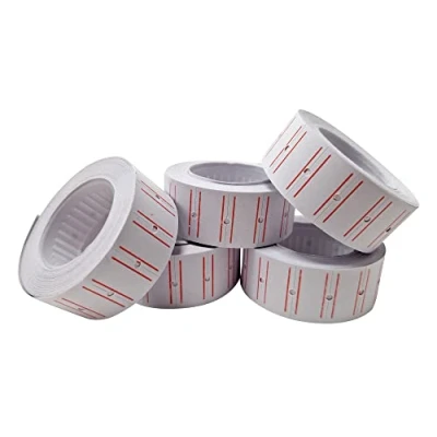 Image of Swift 22 x 12 mm Price Gun Labels CT1 Lined 5 Rolls 2,500 Stickers Pricemarking Tags Fits Many Pricing Labellers