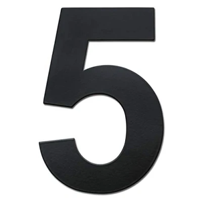 Image of nanlyiau 4in Mailbox Numbers black House number Door Stainless Steel Adhesive Made of solid 304 4in/10cm(5)