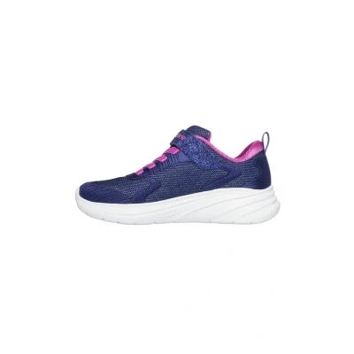 Image of Skechers WAVE Trainers for kids, Size: 11.5K, Navy sparkle mesh/trim shoes