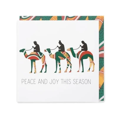 Image of UK Greetings Kindred x Afrotouch Peace And Joy Christmas Card