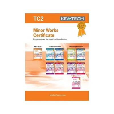 Image of TC2 Kewtech Electrical Installation Minor Works Certificate, Carbon, Black, Small