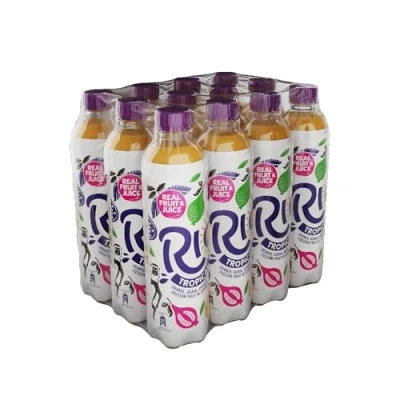 Image of Rio Tropical Original Fizzy Drinks 500ml 12 Soft Drink Pack with Real Orange, Apricot, Mango, Passion Fruit &amp; Guava Juice Flavours Lightly Sparkling Water Bottles of Pop Vitamin C 12x500ml