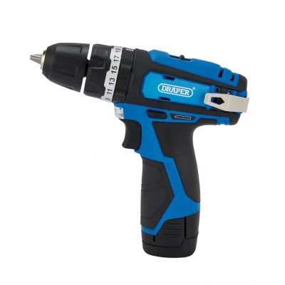 Image of Draper 12V Combi Drill, 1 x 1.5Ah Battery, Fast Charger