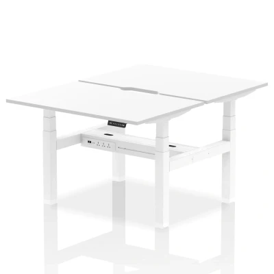 Image of Air B2B 1200x800 Adjustable 2P Bench Desk Scalloped White/White