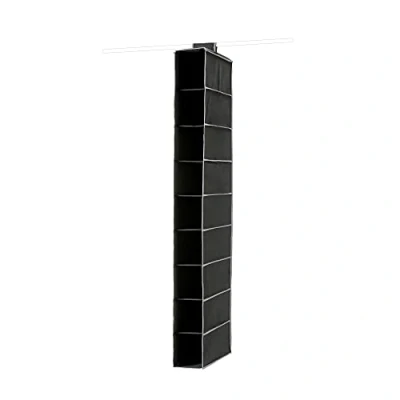Image of Compactor Hanging Organiser for Shoes and Clothing, 9 Compartments, Velcro Fastening, Supports up to 6kg, Black, Urban Range, Polypropylene, 15 x 30 H128 cm, RAN6274, PEVA