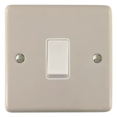Image of G&amp;H Brassware Contour Flat White 1 Gang / Single Switch CW1W