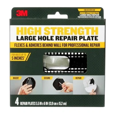 Image of 3M RP6IN 4PK Wall Surface Repair Products, Dark Gray, 4 Pack
