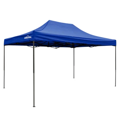Image of Dellonda Premium 3 x 4.5m Pop Up Gazebo Water Resistant Carry Bag Stakes Bags Blue Canopy