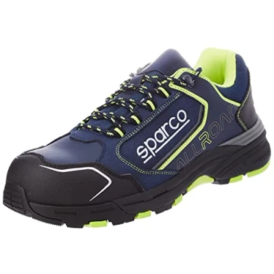 Image of Sparco Unisex&#039;s Allroad S3 SRC Work Safety Shoes, Blue Yellow Fluo, 44 EU