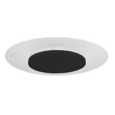 Image of Lido Flush Ceiling Light Black Matte, Transparent Edited