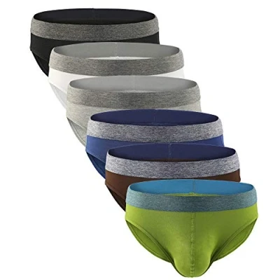 Image of Billtop Men&#039;s Micro Modal Sexy Bikini Brief, 6 Pack Multicoloured, L