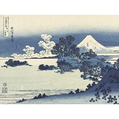 Image of Artery8 Hokusai Beach Of Shichirigahama Province Sagami Large Wall Art Poster Print Thick Paper 18X24 Inch