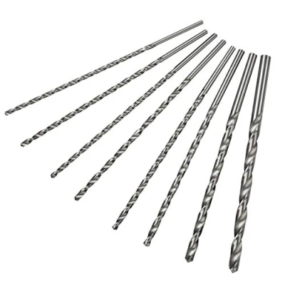 Image of 8 PCS 200mm Extra Long Twist Drills Bits HSS Straight Shank Hole Cutter Cutting Drilling Tool for Angle Iron, Aluminum, Copper, Wood and Stainless Steel Within 1 4mm