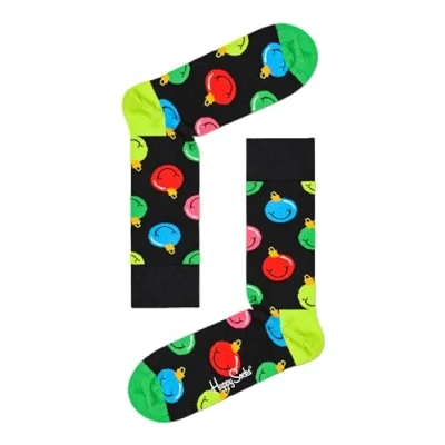 Image of Mens and Women&#039;s 1 Pair Happy Socks Bauble Gift Boxed Multi 7.5 11.5 Unisex