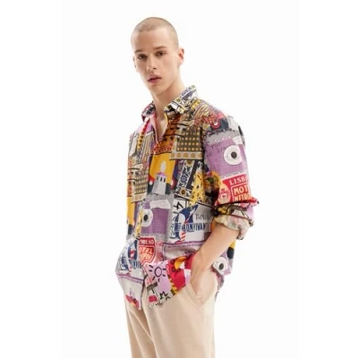 Image of Desigual Men&#039;s Cam_giussepe T Shirt, Material finishes, L