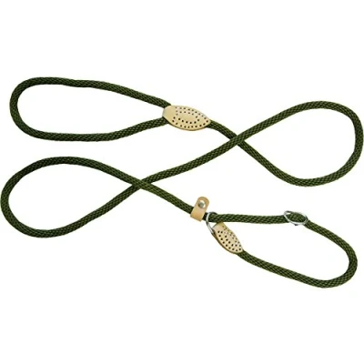 Image of DOG &amp; Co Supersoft Rope Slip Lead Green 8mm X60