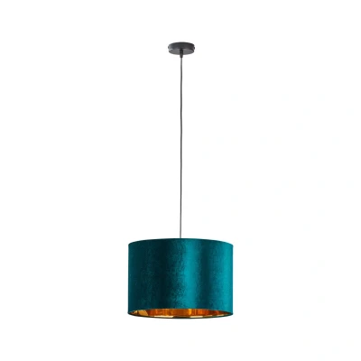 Image of Tercino 38cm Cylindrical Pendant Ceiling Light Green 1xE27